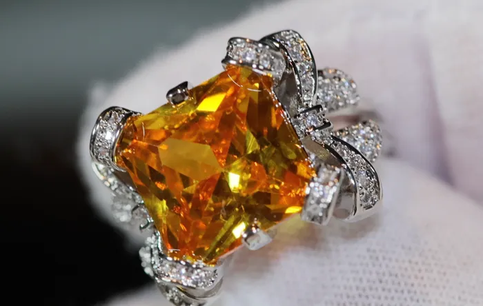 Rings Lab Diamonds London Yellow Diamond Ring Womens Yellow Engagement Ring Diamond Ribbon Ring
