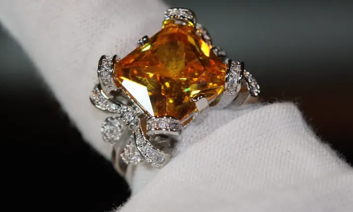 Rings Lab Diamonds London Yellow Diamond Ring Womens Yellow Engagement Ring Diamond Ribbon Ring
