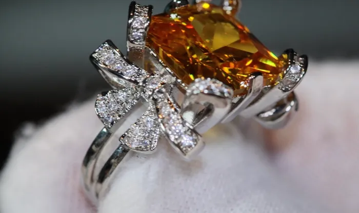 Rings Lab Diamonds London Yellow Diamond Ring Womens Yellow Engagement Ring Diamond Ribbon Ring