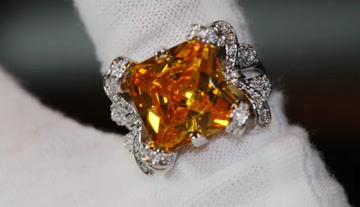Rings Lab Diamonds London Yellow Diamond Ring Womens Yellow Engagement Ring Diamond Ribbon Ring