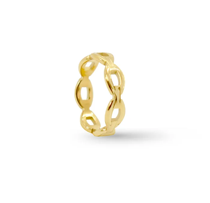 Rings Mai Dsire DYLAN GOLD CHAIN LINK STACKABLE RING