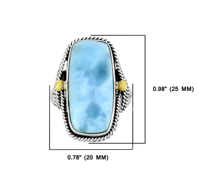 Rings Natural Larimar Solid 925 Sterling Silver Brass Statement Ring Genuine Gemstone Jewelry YoTreasure Rings Natural Larimar Solid 925 Sterling Silver Brass Statement Ring Genuine Gemstone Jewelry YoTreasure