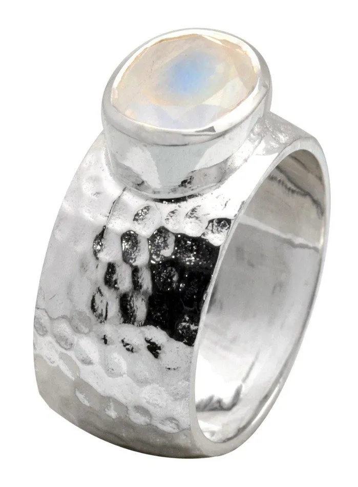 Rings Rainbow Moonstone Ring YoTreasure Rings Rainbow Moonstone Ring YoTreasure