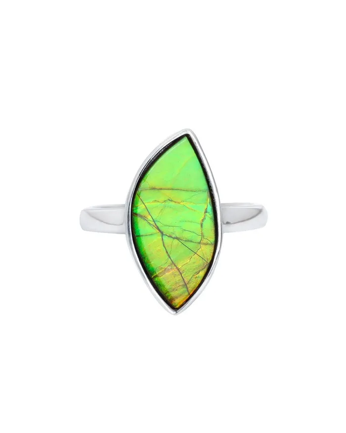 Rings YoTreasure 71 Ct Ammolite Ring Solid 925 Sterling Silver Gemstone Jewelry Rings YoTreasure 71 Ct Ammolite Ring Solid 925 Sterling Silver Gemstone Jewelry