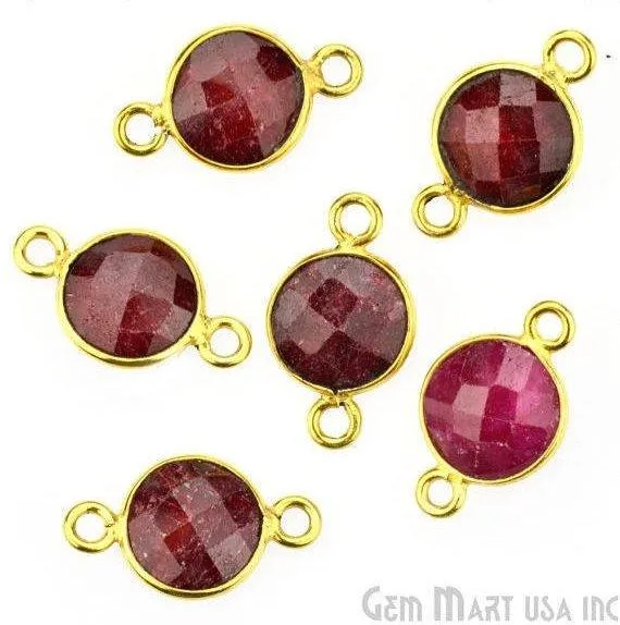 Round 8mm Double Bail Gold Plated Gemstone Bezel Connector GemMartUSA Rings Round 8mm Double Bail Gold Plated Gemstone Bezel Connector GemMartUSA Rings