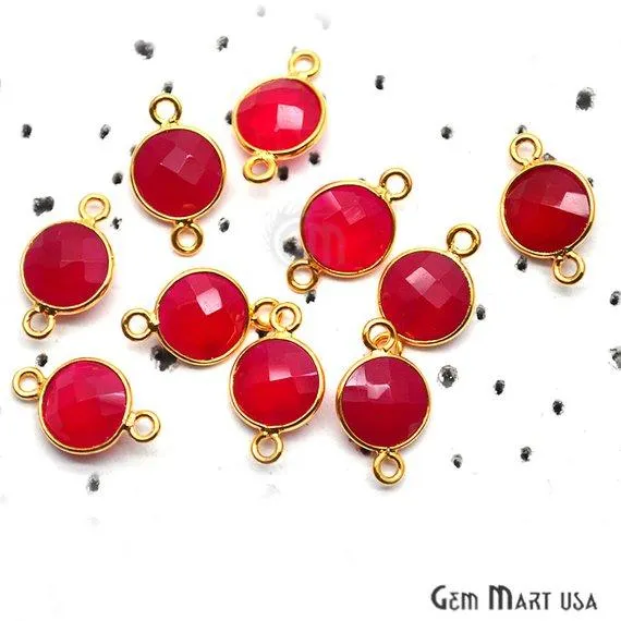 Round 8mm Double Bail Gold Plated Gemstone Bezel Connector GemMartUSA Rings Round 8mm Double Bail Gold Plated Gemstone Bezel Connector GemMartUSA Rings