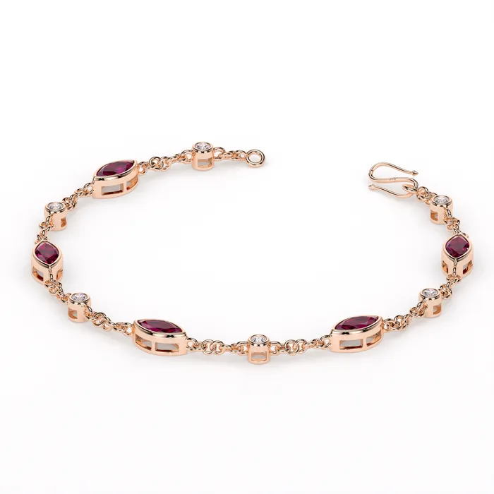 Safiya Jewels Bracelets Bright Eyes 14K Rose Gold Natural Alexandrite Bracelet