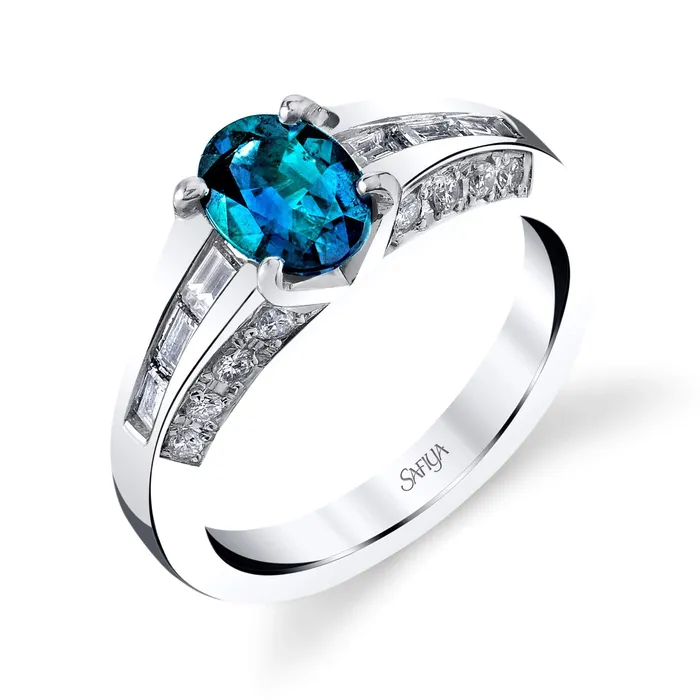 Safiya Jewels Royal Charm Platinum Natural Alexandrite Ring Rings