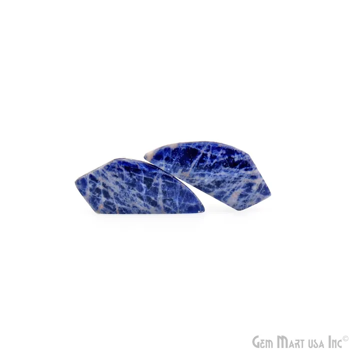 Sodalite Nail Shape 30X13mm Loose Gemstone For Earring Pair GemMartUSA Earrings