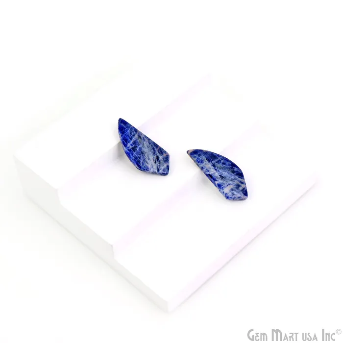 Sodalite Nail Shape 30X13mm Loose Gemstone For Earring Pair GemMartUSA Earrings
