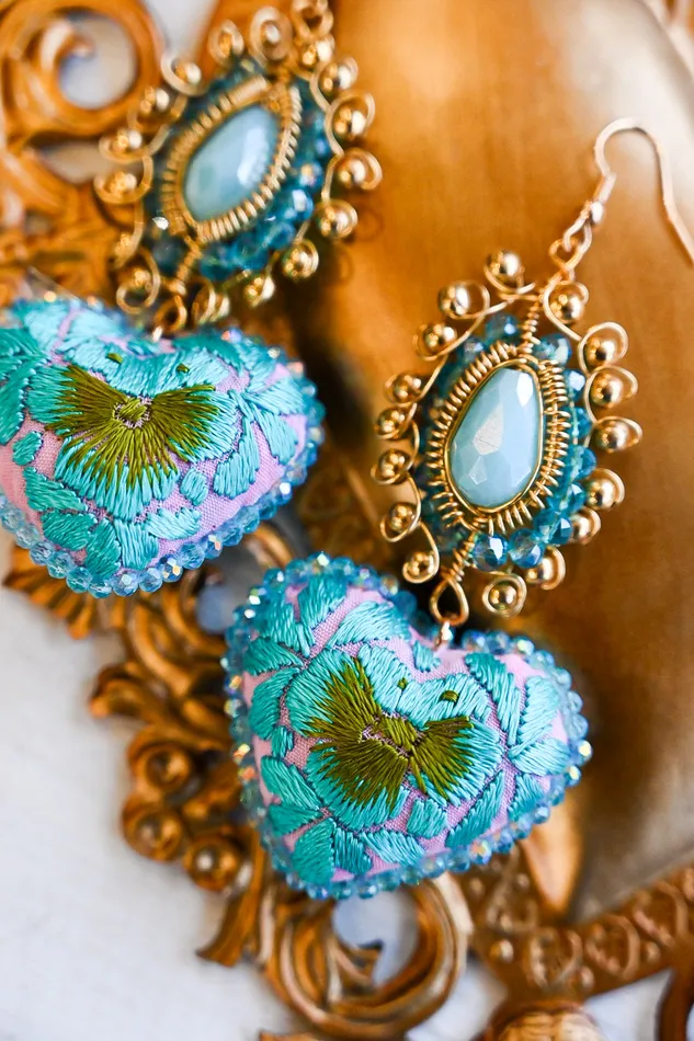 Treasured Heart Earrings Folklore Tradition Earrings