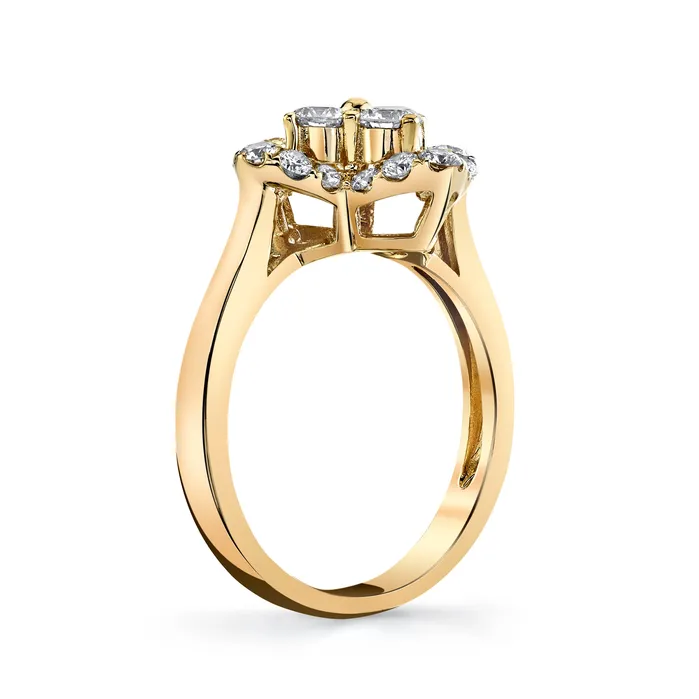 TVON Rings 14K 114cttw VS White Diamond Clover Ring