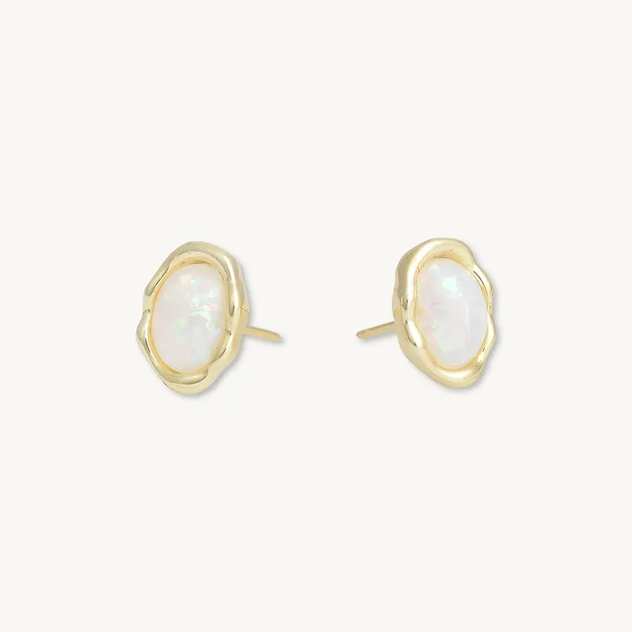 Vintage Oval Opal Stud Earrings Camile Stone Earrings Vintage Oval Opal Stud Earrings Camile Stone Earrings