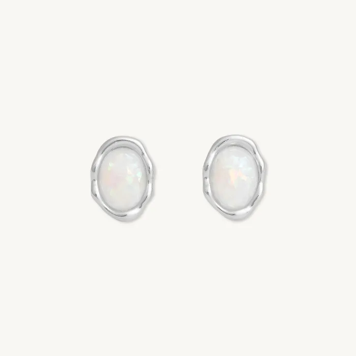 Vintage Oval Opal Stud Earrings Camile Stone Earrings Vintage Oval Opal Stud Earrings Camile Stone Earrings