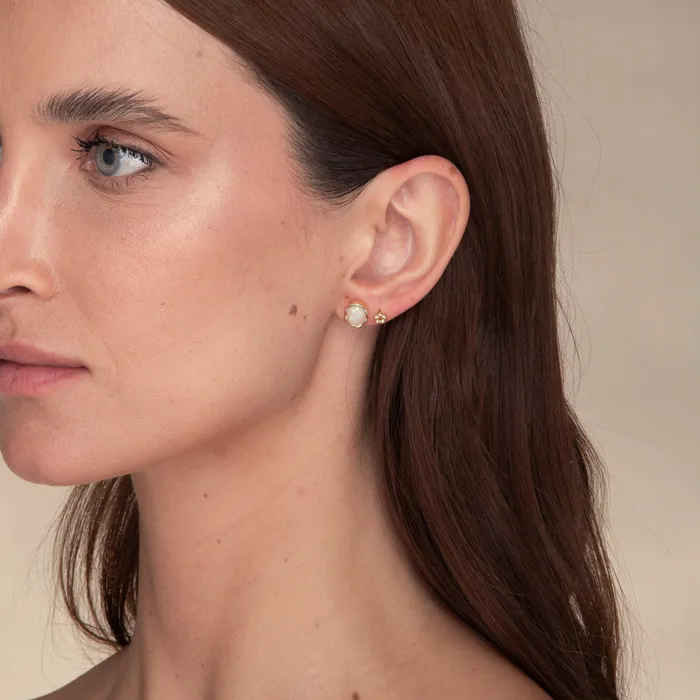 Vintage Oval Opal Stud Earrings Camile Stone Earrings Vintage Oval Opal Stud Earrings Camile Stone Earrings