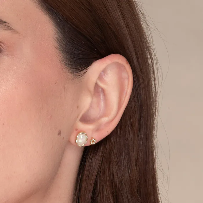 Vintage Oval Opal Stud Earrings Camile Stone Earrings Vintage Oval Opal Stud Earrings Camile Stone Earrings