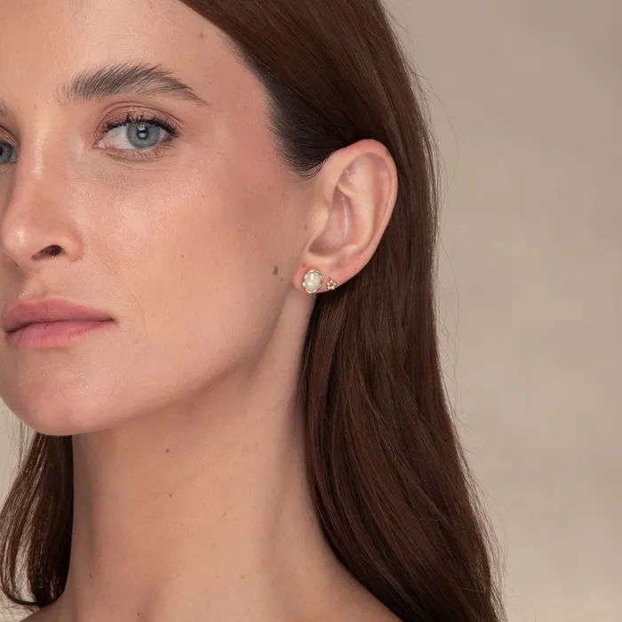 Vintage Oval Opal Stud Earrings Camile Stone Earrings Vintage Oval Opal Stud Earrings Camile Stone Earrings