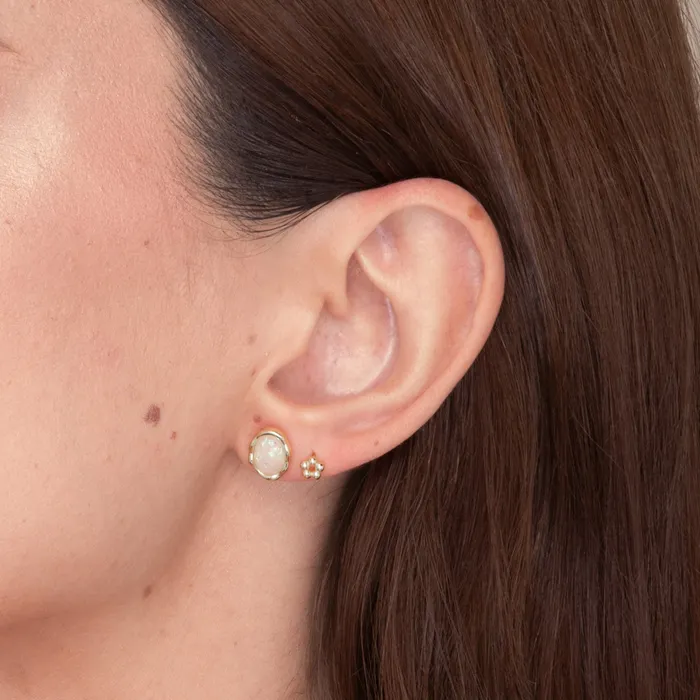 Vintage Oval Opal Stud Earrings Camile Stone Earrings Vintage Oval Opal Stud Earrings Camile Stone Earrings