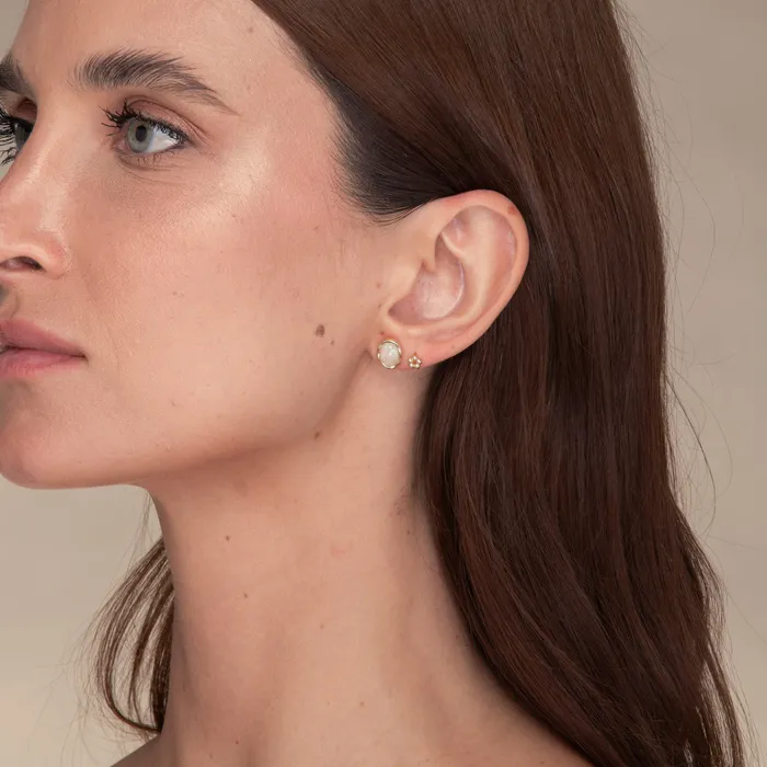 Vintage Oval Opal Stud Earrings Camile Stone Earrings Vintage Oval Opal Stud Earrings Camile Stone Earrings