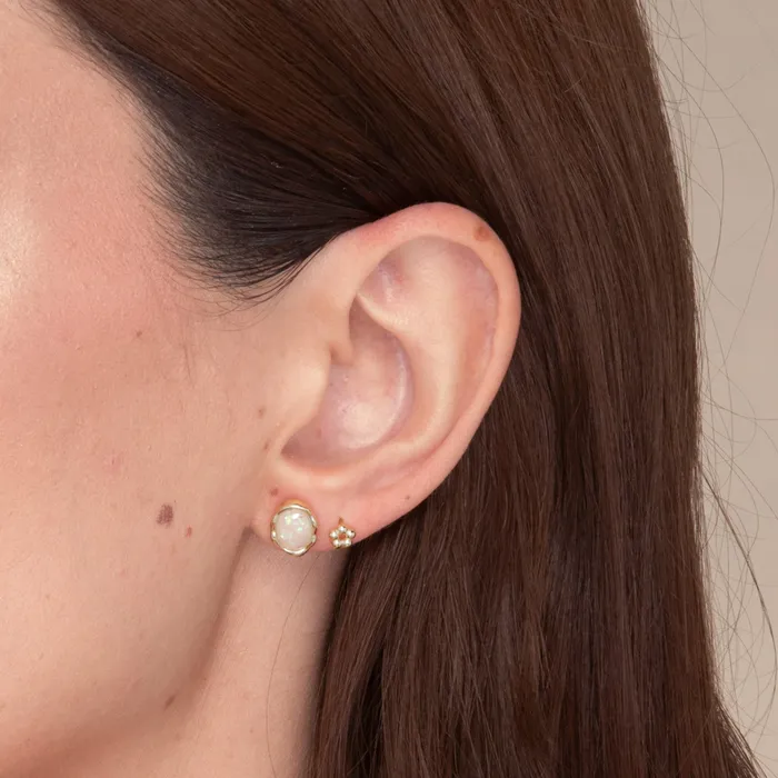 Vintage Oval Opal Stud Earrings Camile Stone Earrings Vintage Oval Opal Stud Earrings Camile Stone Earrings