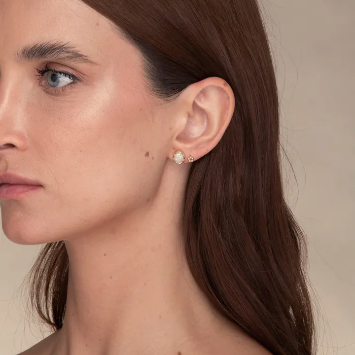 Vintage Oval Opal Stud Earrings Camile Stone Earrings Vintage Oval Opal Stud Earrings Camile Stone Earrings