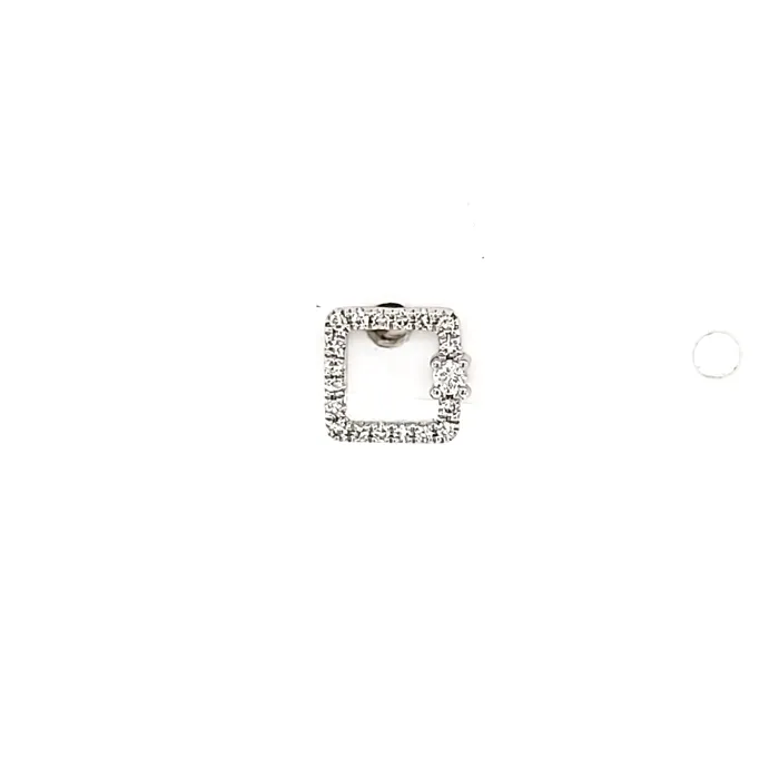 White Gold Diamond Square Stud Earrings I6525 Bassali Earrings