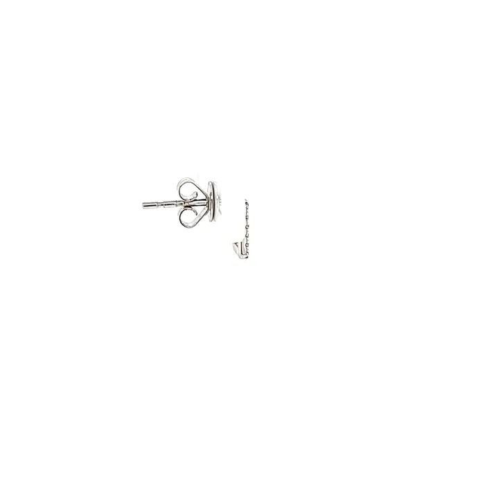 White Gold Diamond Square Stud Earrings I6525 Bassali Earrings