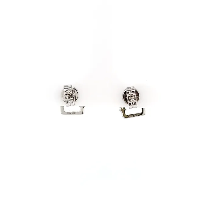 White Gold Diamond Square Stud Earrings I6525 Bassali Earrings