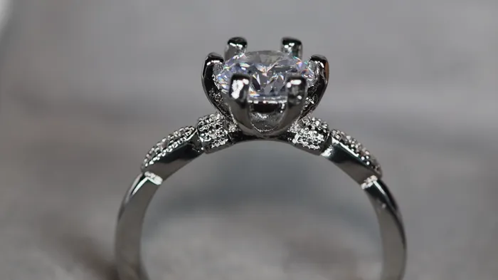 Womens Diamond Engagement Ring Womens Silver Diamond Wedding Ring Lab Diamonds London Rings