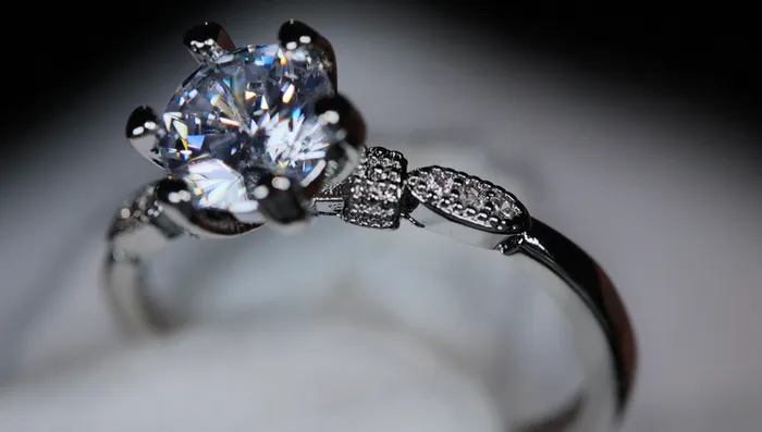 Womens Diamond Engagement Ring Womens Silver Diamond Wedding Ring Lab Diamonds London Rings