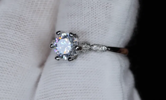 Womens Diamond Engagement Ring Womens Silver Diamond Wedding Ring Lab Diamonds London Rings