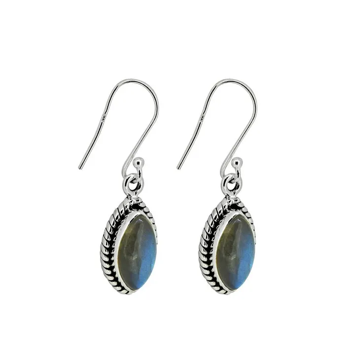 YoTreasure 145 Labradorite Solid 925 Sterling Silver Dangle Earrings Jewelry Earrings