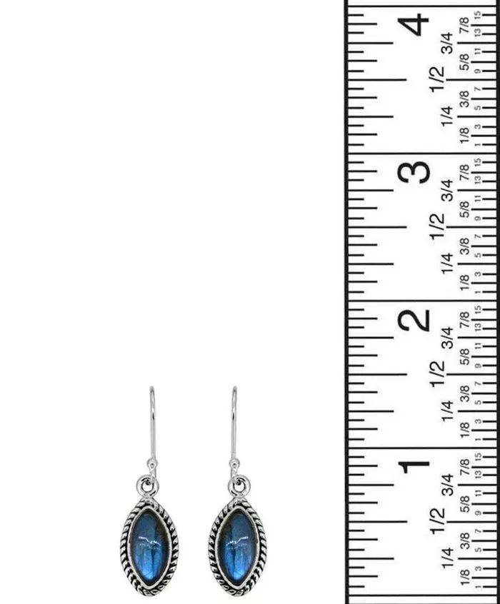 YoTreasure 145 Labradorite Solid 925 Sterling Silver Dangle Earrings Jewelry Earrings