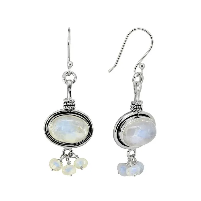 YoTreasure 188 Rainbow Moonstone Gemstone Earrings Earrings