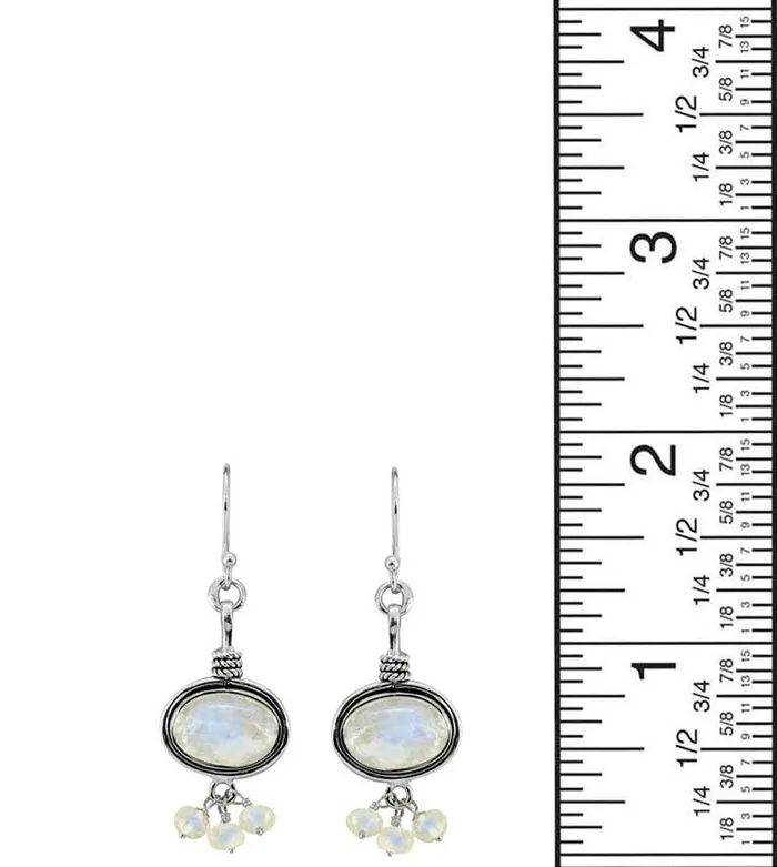YoTreasure 188 Rainbow Moonstone Gemstone Earrings Earrings