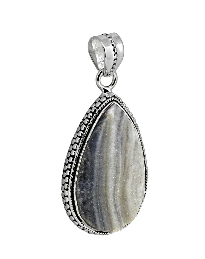 YoTreasure Necklaces 181 Desert Druzy Quartz Solid 925 Sterling Silver Chain Pendant Jewelry