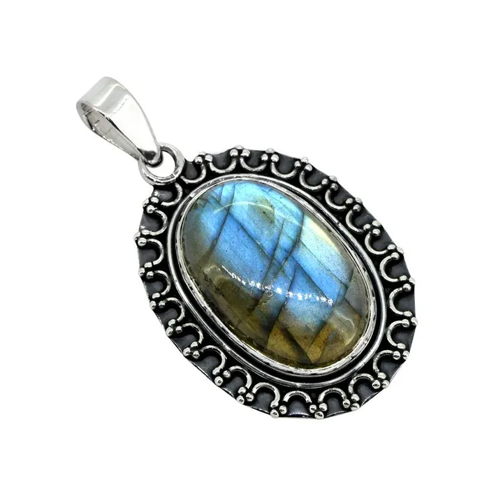YoTreasure Necklaces Labradorite Solid 925 Sterling Silver Pendant 1 34