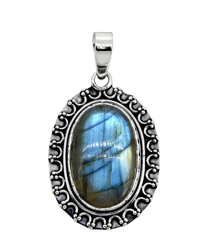 YoTreasure Necklaces Labradorite Solid 925 Sterling Silver Pendant 1 34