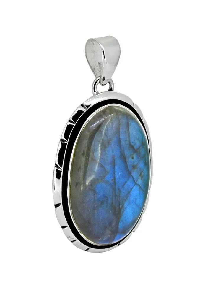 YoTreasure Necklaces Labradorite Solid 925 Sterling Silver Pendant 1 34